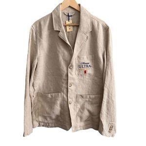 Stock Mfg Chicago Men Large Linen Blazer‎ Michelob Ultra Pure Gold